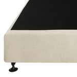 Palermo King Single Ensemble Bed Base Platinum Natural Sand Linen Fabric - Furniture > Bedroom > Beds & Bed Frames