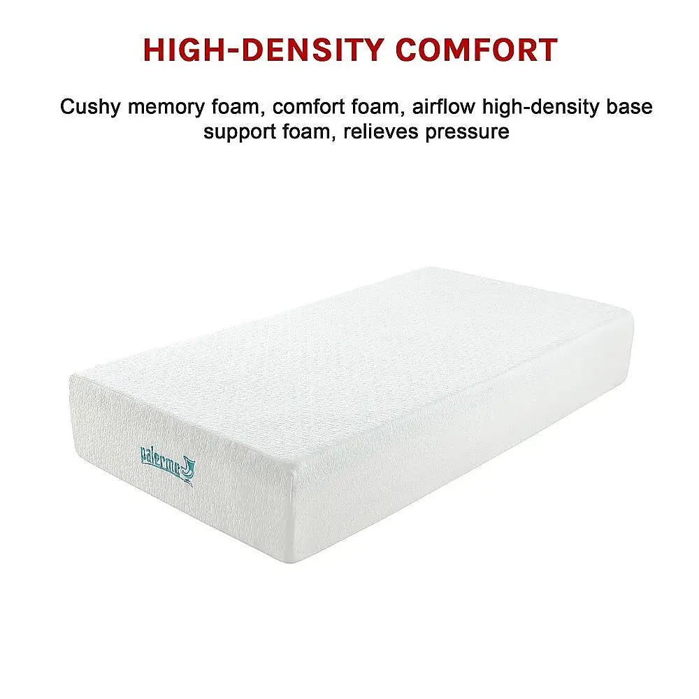 Palermo King Single Mattress 30cm Memory Foam Green Tea Infused CertiPUR Approved - Furniture > Mattresses