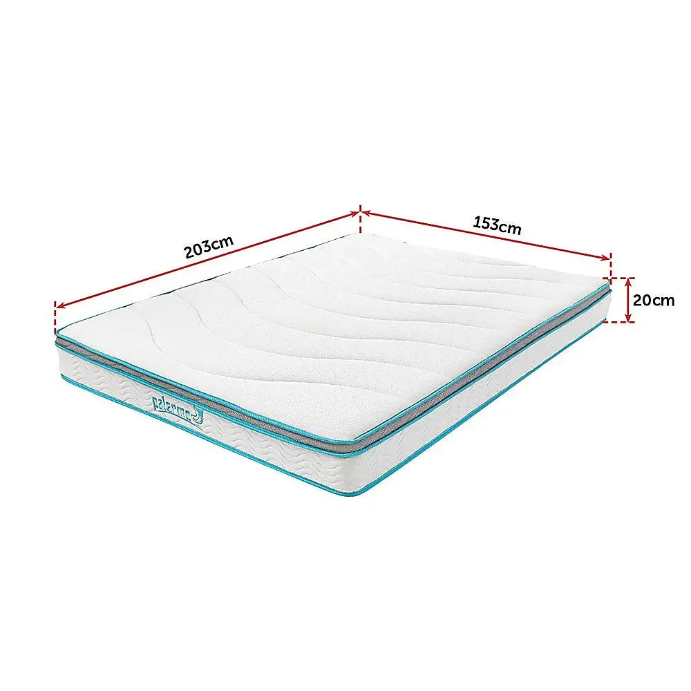 Palermo Queen 20cm Memory Foam and Innerspring Hybrid Mattress - Furniture > Mattresses