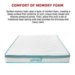 Palermo Queen 20cm Memory Foam and Innerspring Hybrid Mattress - Furniture > Mattresses