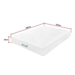 Palermo Queen 25cm Gel Memory Foam Mattress - Dual-Layered - CertiPUR-US Certified - Furniture > Mattresses