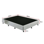 Palermo Queen Ensemble Bed Base Platinum Light Grey Linen Fabric - Furniture > Bedroom > Beds & Bed Frames