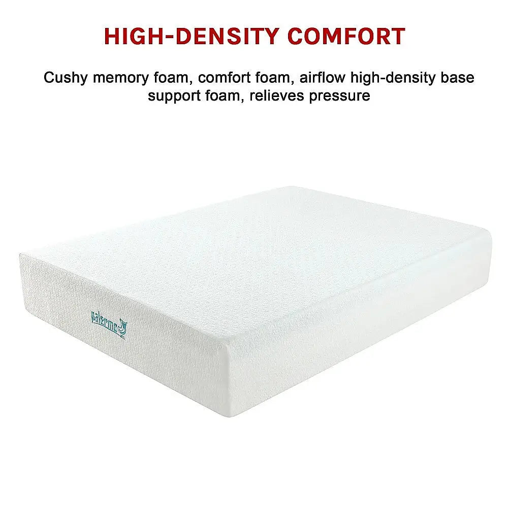 Palermo Queen Mattress 30cm Memory Foam Green Tea Infused CertiPUR Approved - Furniture > Mattresses