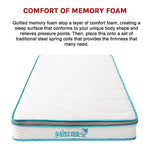 Palermo Single 20cm Memory Foam and Innerspring Hybrid Mattress - Furniture > Mattresses