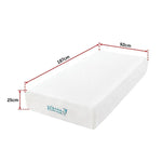 Palermo Single 25cm Gel Memory Foam Mattress - Dual-Layered - CertiPUR-US Certified - Furniture > Mattresses