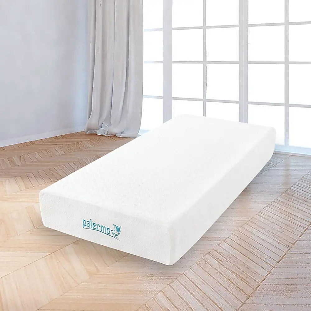 Palermo Single 25cm Gel Memory Foam Mattress - Dual-Layered - CertiPUR-US Certified - Furniture > Mattresses