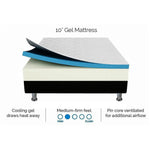 Palermo Single 25cm Gel Memory Foam Mattress - Dual-Layered - CertiPUR-US Certified - Furniture > Mattresses