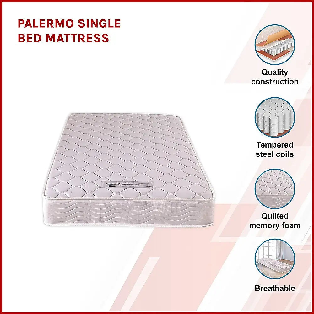 PALERMO Single Bed Mattress - Furniture > Mattresses