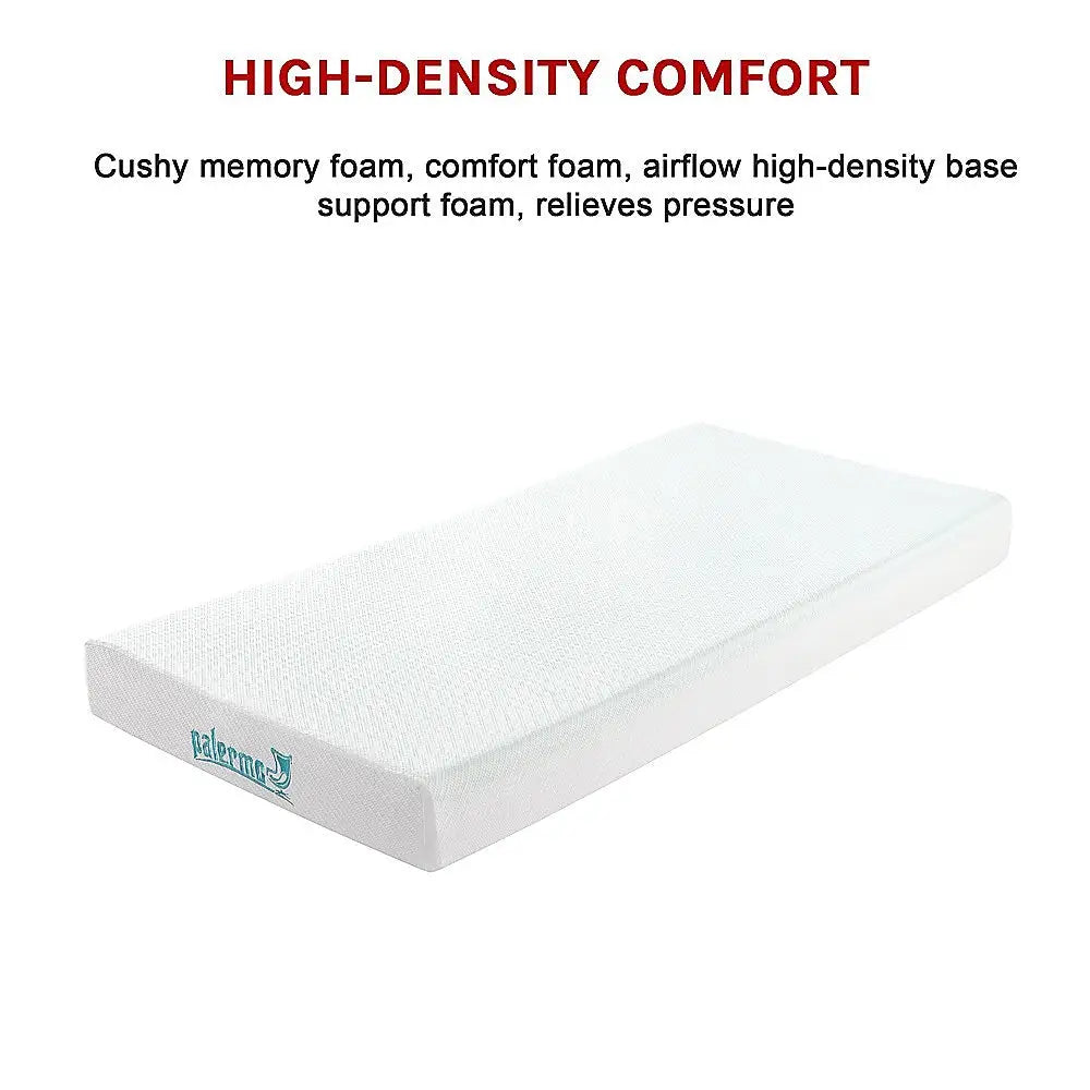 Palermo Single Mattress Memory Foam Green Tea Infused CertiPUR Approved - Furniture > Mattresses