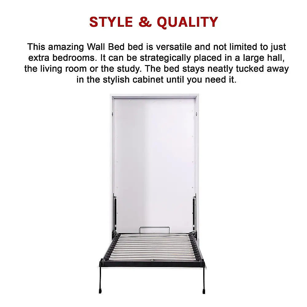 Palermo Single Size Wall Bed Diamond Edition - Furniture > Bedroom > Beds & Bed Frames