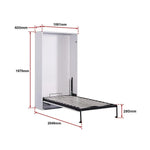Palermo Single Size Wall Bed Diamond Edition - Furniture > Bedroom > Beds & Bed Frames