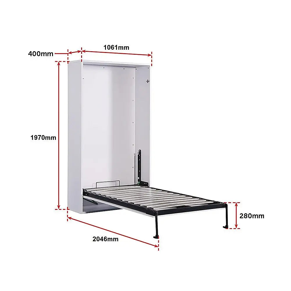 Palermo Single Size Wall Bed Diamond Edition - Furniture > Bedroom > Beds & Bed Frames