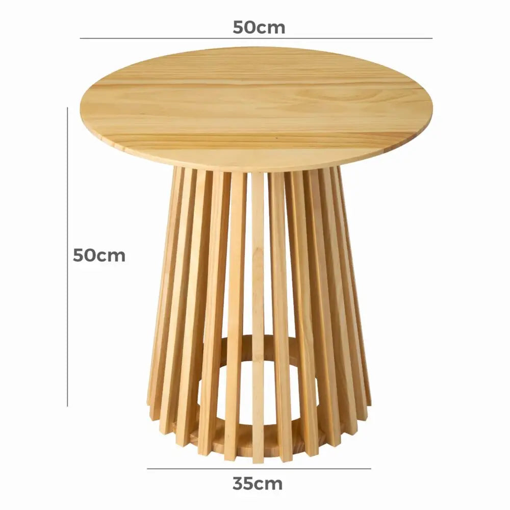 Palmer Timber Tally Natural Side Table - Furniture > Living Room > Side Tables