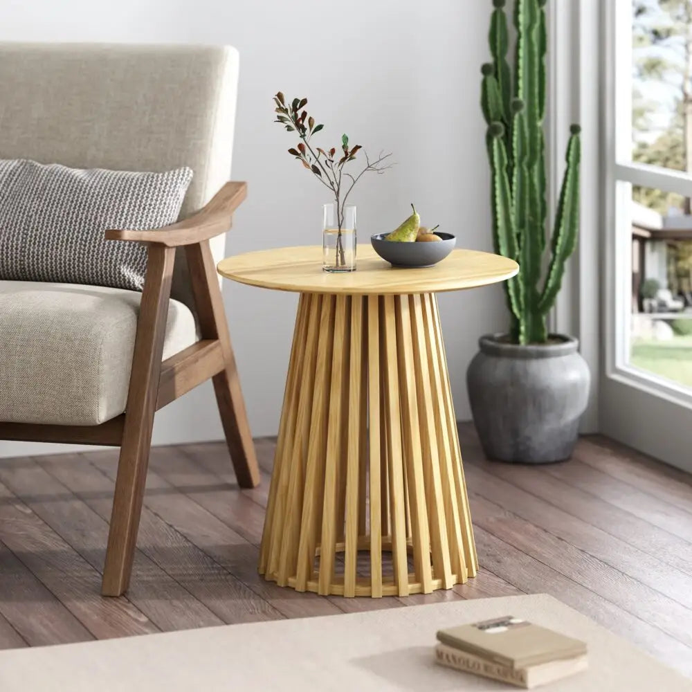 Palmer Timber Tally Natural Side Table - Furniture > Living Room > Side Tables