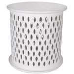 Pansy Wooden Round 50cm Side Table Sofa End Tables - White - Furniture > Living Room > Side Tables