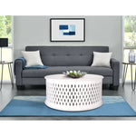 Pansy Wooden Round 80cm Coffee Table - White - Furniture > Living Room