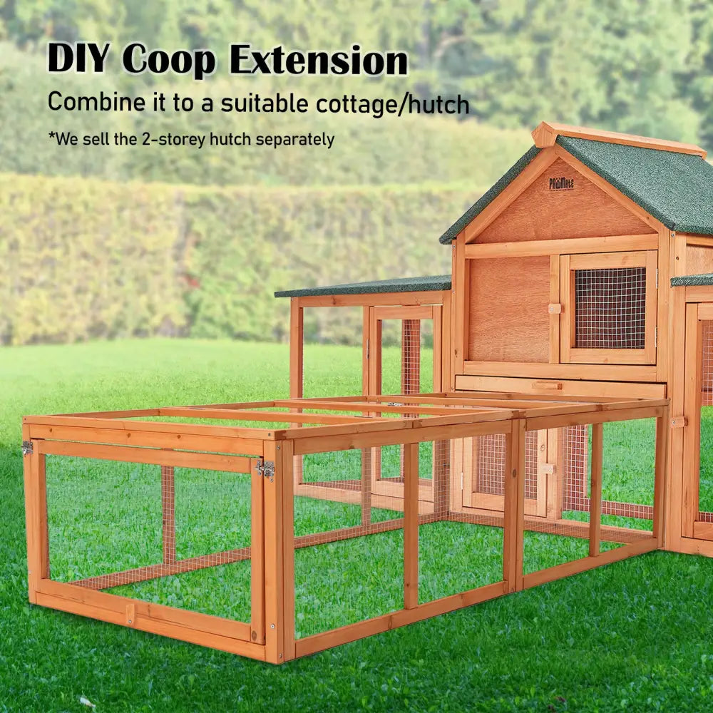 Paw Mate Chicken Coop Rabbit Hutch Extension Run 180 x 90 x 48cm Runey - Pet Care > Coops & Hutches > Coop & Hutch