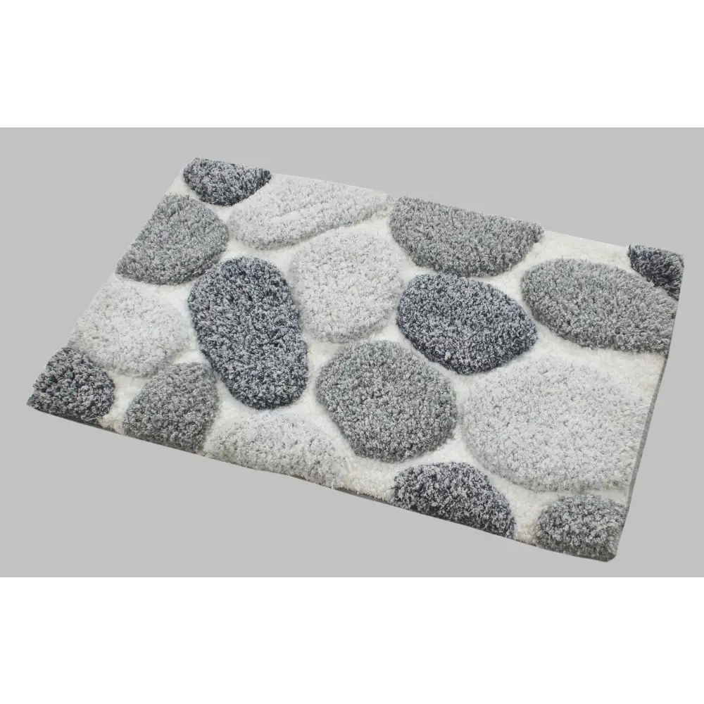 Pebble 3D Design Tufted Soft Pile Bathmat - 50x80 - Home & Garden > Rugs