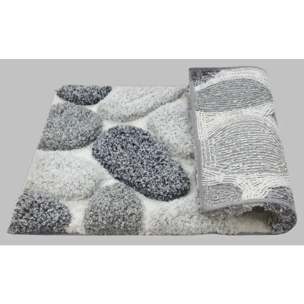 Pebble 3D Design Tufted Soft Pile Bathmat - 50x80 - Home & Garden > Rugs