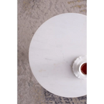 PEBBLE MARBLE AND ALUMINUIM HAND MADE SIDE TABLE - Furniture > Living Room > Side Tables