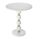 PEBBLE MARBLE AND ALUMINUIM HAND MADE SIDE TABLE - Furniture > Living Room > Side Tables