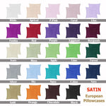 PepperMIll Satin European Pillowcases (Pair) AQUA - Home & Garden > Bedding
