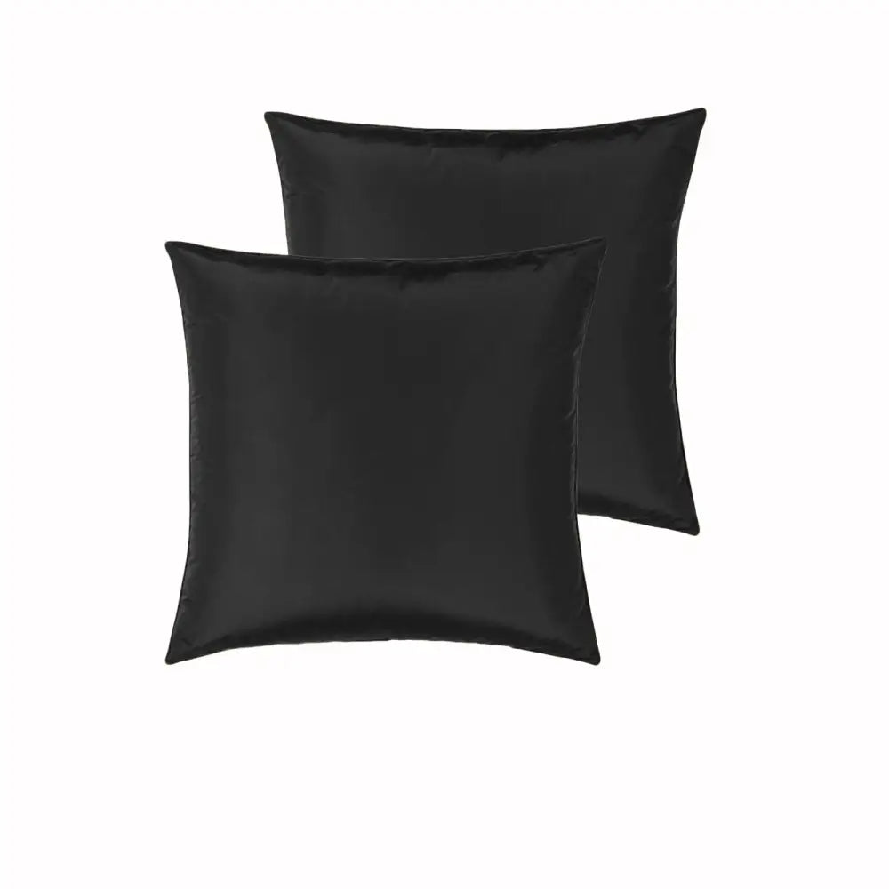 PepperMIll Satin European Pillowcases (Pair) BLACK - Home & Garden > Bedding