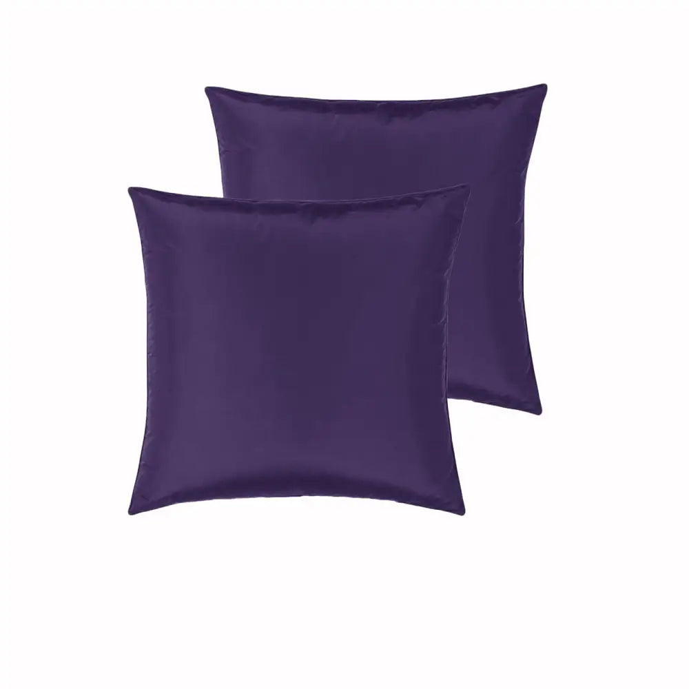 PepperMIll Satin European Pillowcases (Pair) EGGPLANT - Home & Garden > Bedding