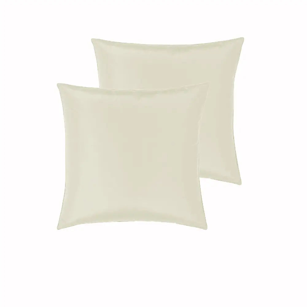 PepperMIll Satin European Pillowcases (Pair) IVORY - Home & Garden > Bedding