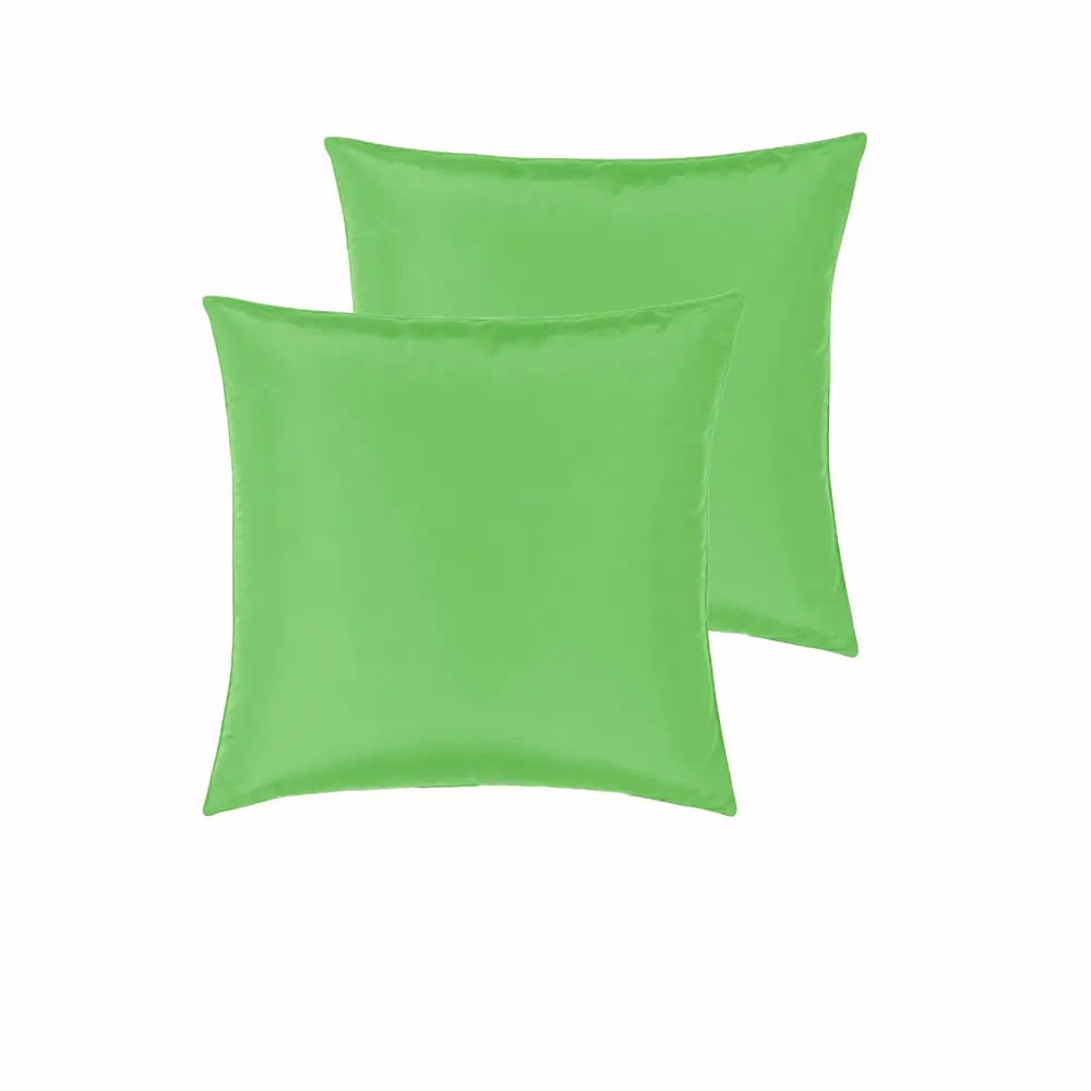 PepperMIll Satin European Pillowcases (Pair) LIME - Home & Garden > Bedding