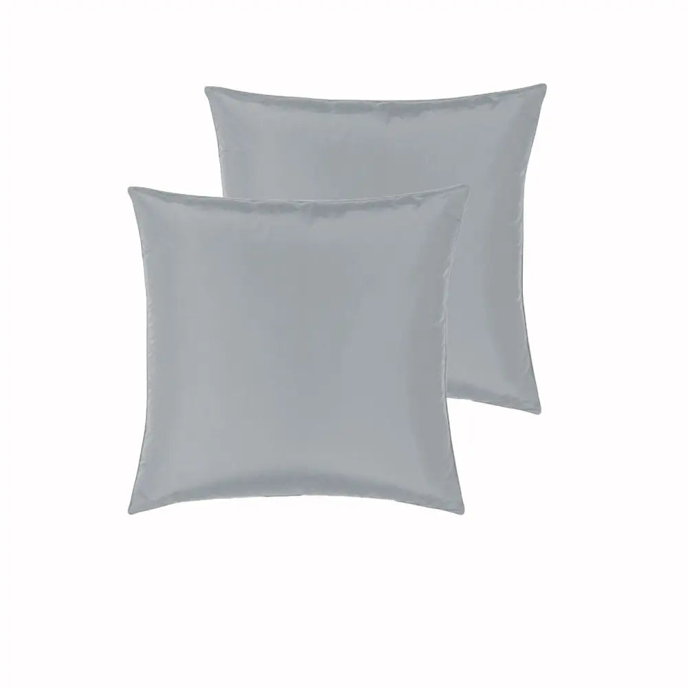 PepperMIll Satin European Pillowcases (Pair) SILVER - Home & Garden > Bedding