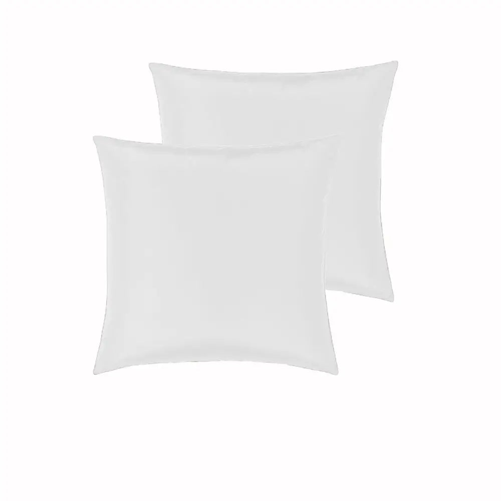 PepperMIll Satin European Pillowcases (Pair) WHITE - Home & Garden > Bedding