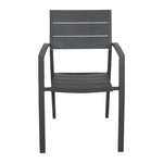 Percy 6pc Set Outdoor Dining Table Chair Aluminium Frame Grey - Furniture > Outdoor