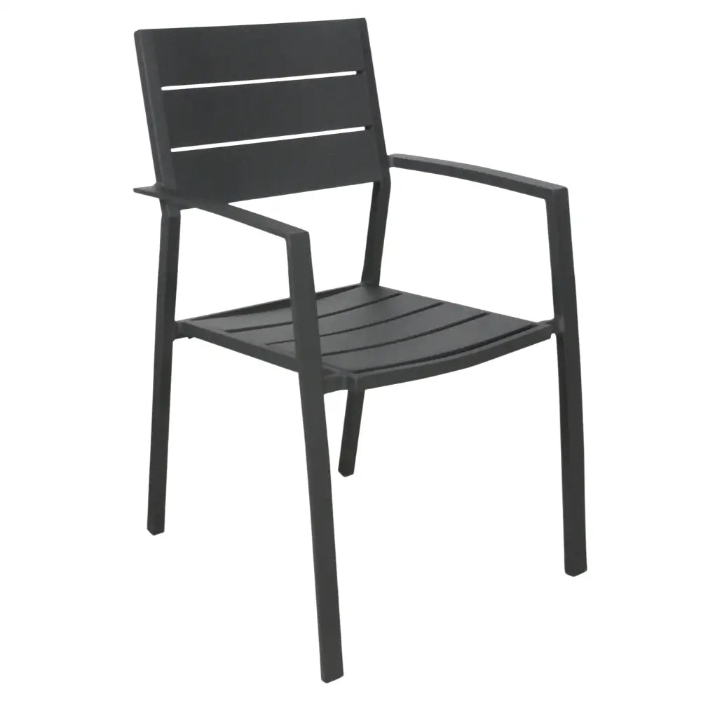 Percy 9pc 200cm Outdoor Trestle Dining Table Chair Set Aluminium Frame Grey - Furniture > Outdoor