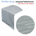 Perline Grey Jacquard Table Runner 40 x 200 cm - Home & Garden > Kitchenware