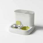 Pet automatic feeding water dispenser stainless steel bowl green 28.5 * 28.5 * 25CM - Pet Care > Dog Supplies > Dog