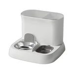 Pet automatic feeding water dispenser stainless steel bowl grey 28.5 * 28.5 * 25CM - Pet Care > Dog Supplies > Dog