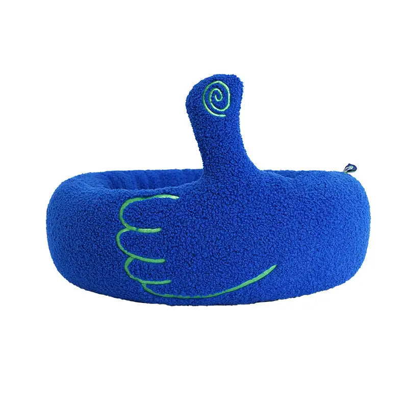 Pet Calming Bed Warm Soft Plush Round Cat Dog Nest Comfy Sleeping Gesture Bed - Pet Care > Dog Supplies > Dog Beds