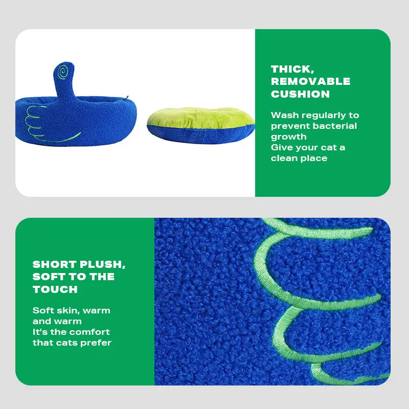 Pet Calming Bed Warm Soft Plush Round Cat Dog Nest Comfy Sleeping Gesture Bed - Pet Care > Dog Supplies > Dog Beds