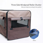 Pet Carrier Bag Soft Dog Crate Cage Kennel Tent House Foldable Portable Car Bed Brown 82*58*58CM - Pet Care > Cat