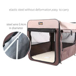 Pet Carrier Bag Soft Dog Crate Cage Kennel Tent House Foldable Portable Car Bed Navy Blue 46x38x41CM - Pet Care > Cat
