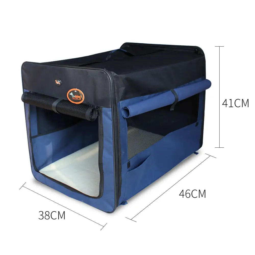 Pet Carrier Bag Soft Dog Crate Cage Kennel Tent House Foldable Portable Car Bed Brown 46x38x41CM - Pet Care > Cat