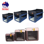 Pet Carrier Bag Soft Dog Crate Cage Kennel Tent House Foldable Portable Car Bed Brown 82*58*58CM - Pet Care > Cat