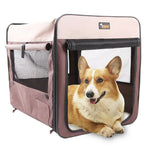 Pet Carrier Bag Soft Dog Crate Cage Kennel Tent House Foldable Portable Car Bed Grey 46x38x41CM - Pet Care > Cat