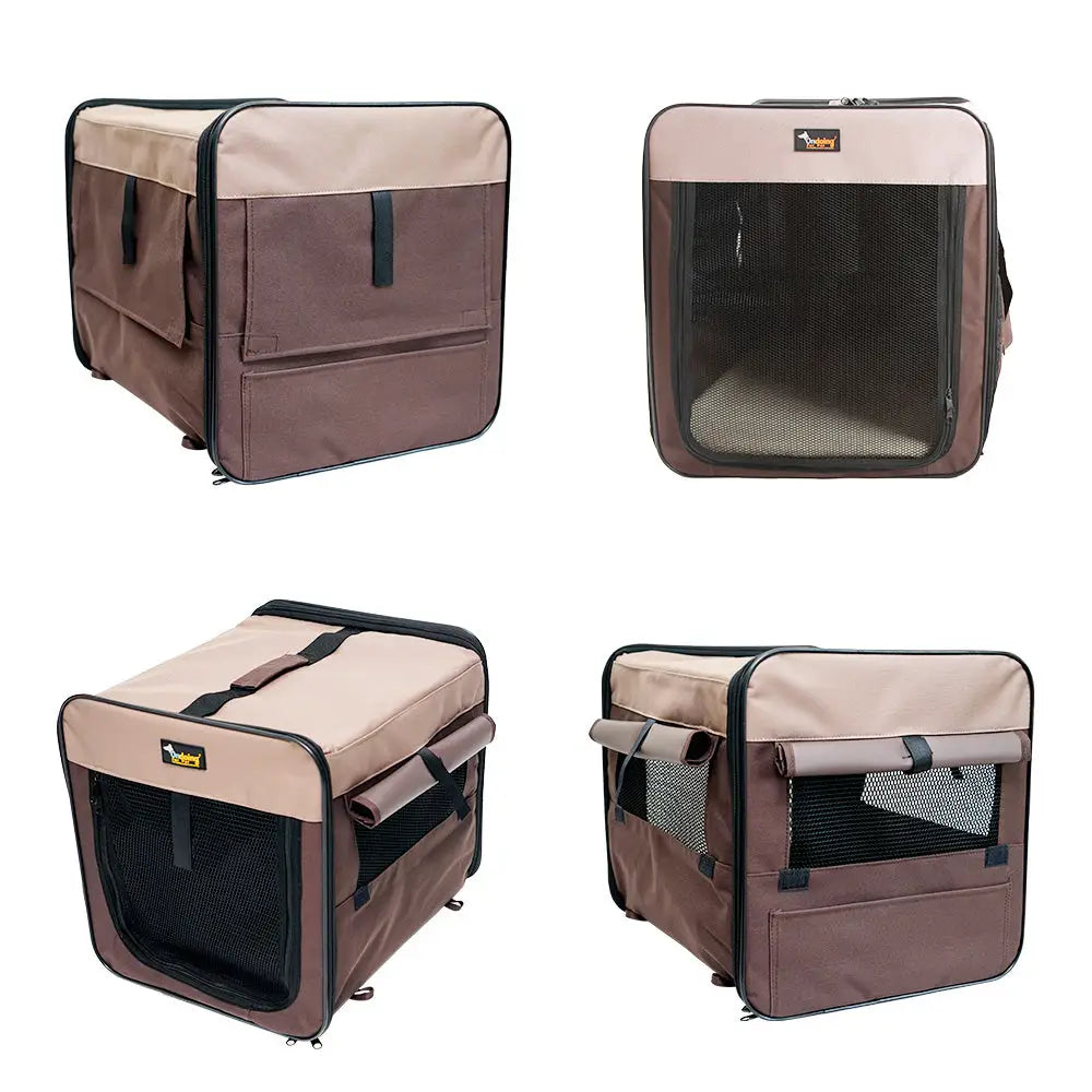 Pet Carrier Bag Soft Dog Crate Cage Kennel Tent House Foldable Portable Car Bed Navy Blue 46x38x41CM - Pet Care > Cat