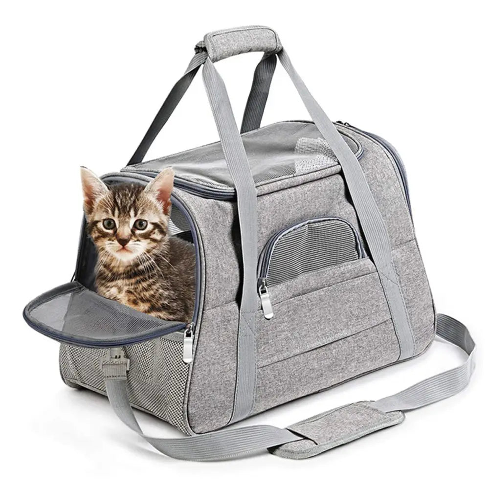 Pet Carrier Bag Travel Bag for Cats and Small Dogs Cozy Bed Shoulder Strap - Pet Care > Cat Supplies > Cat Carriers &