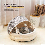 Pet Cat Calming Bed Cuddle Soft Warm Plush Cave Sleeping Nest Tent Pet House - Pet Care > Dog Supplies > Dog Beds