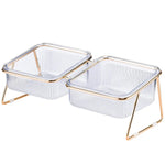 Pet Dog Cat Puppy Food Water Bowls Feeding Dishes 2 Large Bowl Dishwasher Safe - Pet Care > Dog Supplies > Dog Bowls