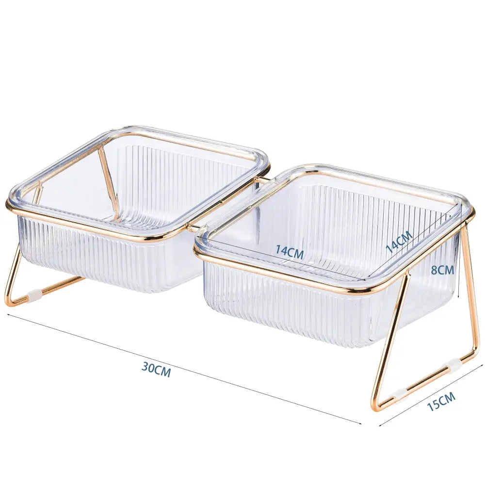 Pet Dog Cat Puppy Food Water Bowls Feeding Dishes 2 Large Bowl Dishwasher Safe - Pet Care > Dog Supplies > Dog Bowls