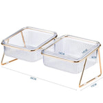 Pet Dog Cat Puppy Food Water Bowls Feeding Dishes 2 Large Bowl Dishwasher Safe - Pet Care > Dog Supplies > Dog Bowls